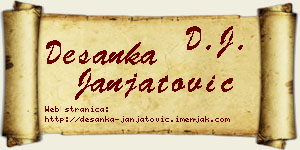 Desanka Janjatović vizit kartica